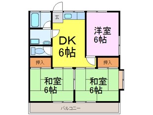 北町ハイツ２の物件間取画像